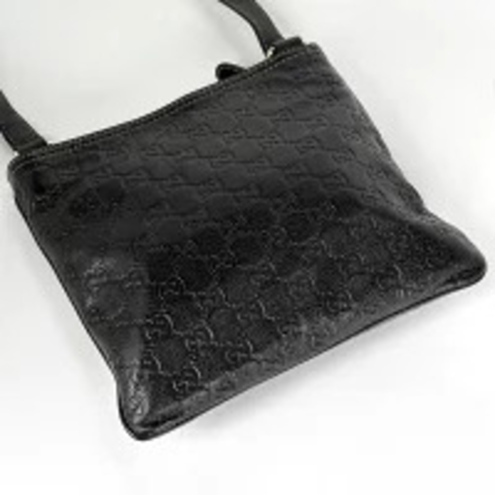 Gucci Leather Black Crossbody Shoulder Bag ssima ssima Shima Black